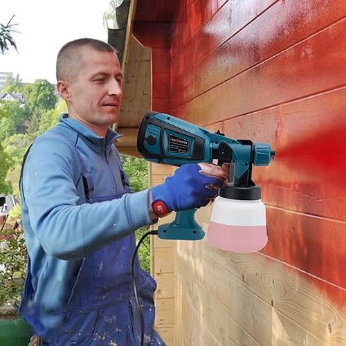 Miniatura 9 de Pistola pulverizadora de pintura, pistola eléctrica de pintura, pintura HVLP de 700 W, pulverizador de manchas con 3 boquillas y 3 patrones,