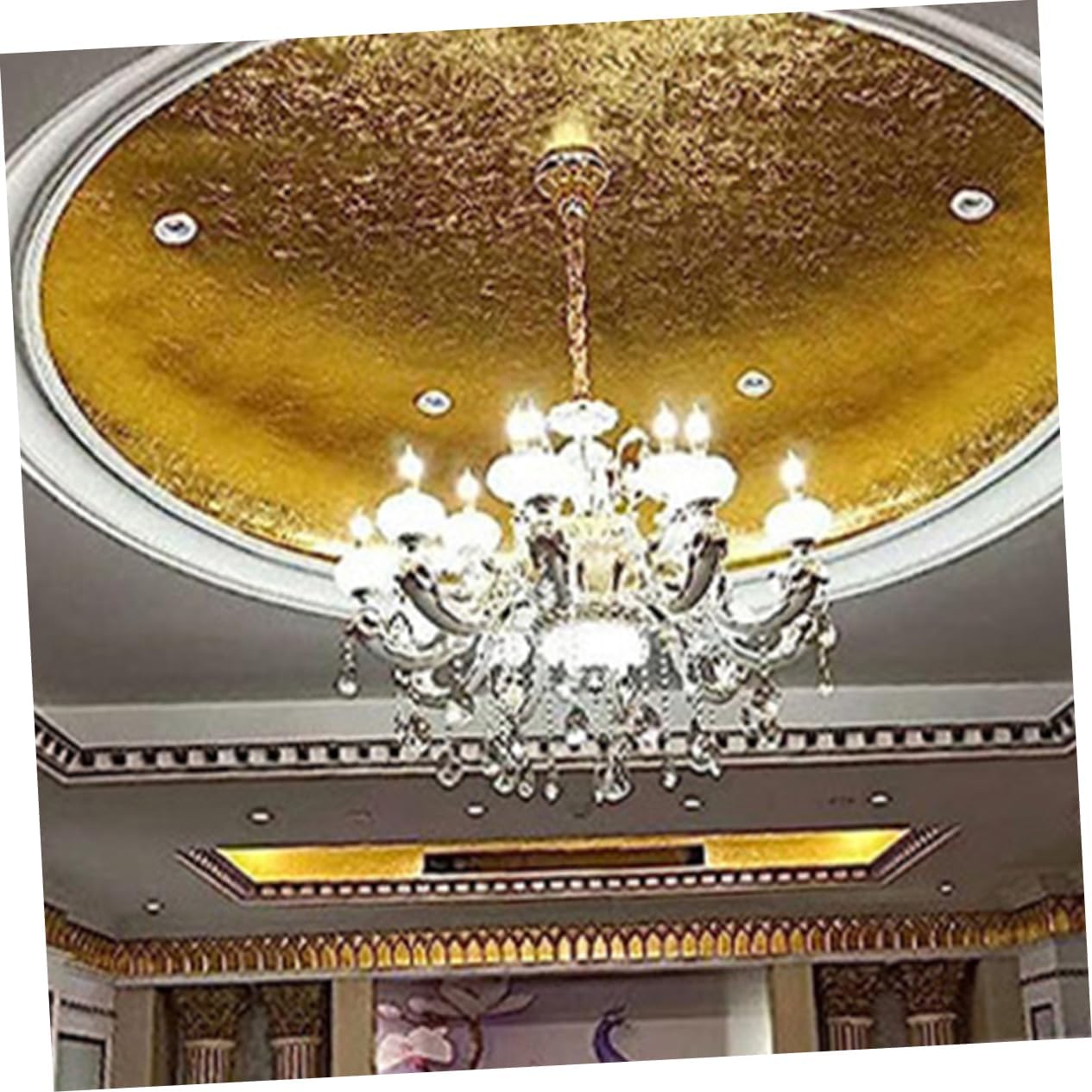 BATHVEVE 100pcs Imitation Gold Foil Sheets for Arts and Crafts 14x14cm Metallic Foil Flakes for Painting and Furniture Decor for DIY Projects and Home Decoration