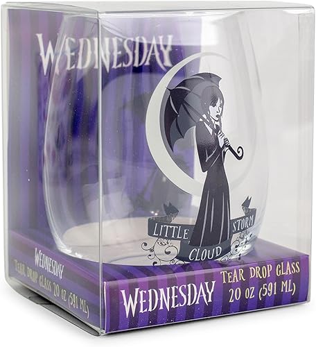 Miniatura 2 de Addams Family Wednesday "Little Storm Cloud" - Vaso de vino sin tallo, vaso para cócteles, capacidad para 20 onzas