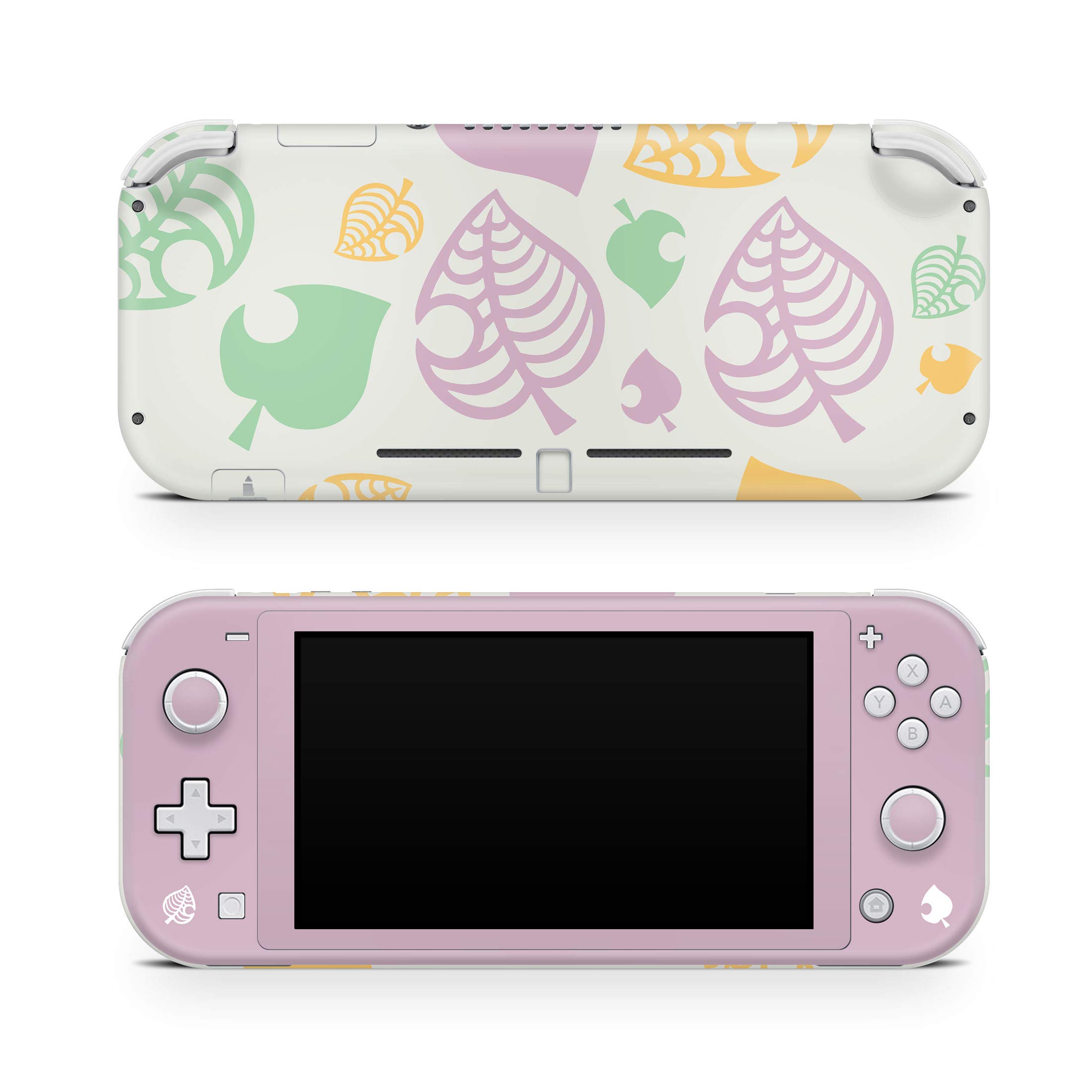 Tacky Design Leaves Decal Skin Compatible with Nintendo Switch Lite Skin Wrap, Purple Color Leaf Skin for Nintendo Switch Lite Cover, Premium Vinyl 3M Full Wrap Decal.