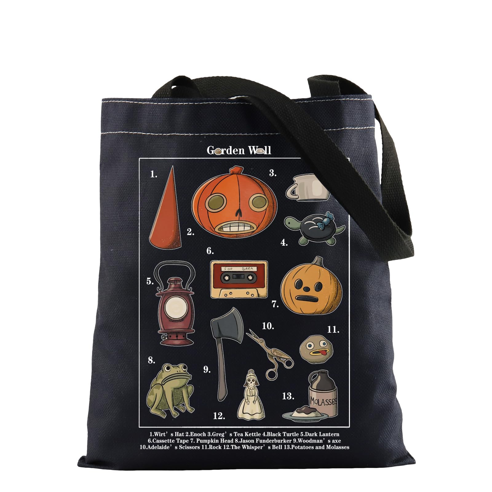 FOTAP Over Garden Merch Over Garden Cartoon Inspired OTGW Fans Gift Pottsfield Harvest Festival Gift (Garden Wall BLK UK)