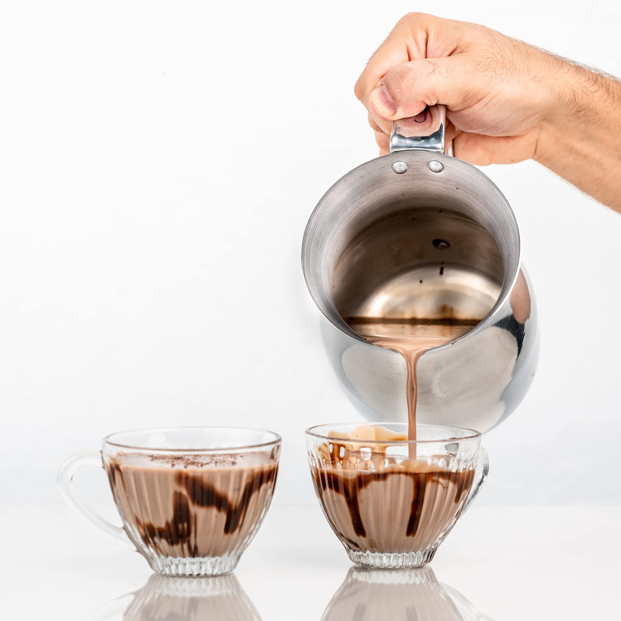 IMUSA USA (paquete de 2) jarra tradicional de aluminio de 2 cuartos de galón "Chocolatera"