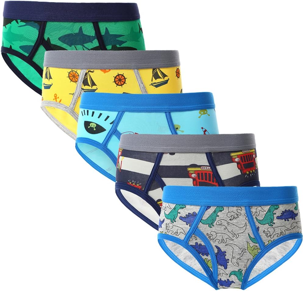 CNBABY Toddler Boys Underwear Spandex Cotton Little Kids Briefs Pack of 5