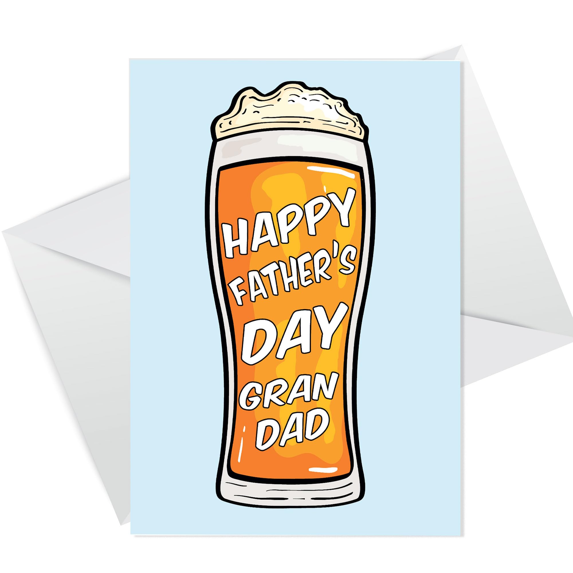 RED OCEAN Novelty Happy Fathers Day Cards for Grandad, Granda Father's Day Card from Son Daughter, Beer Card, Funny Card For Grandad, Fathers Day Card, A6 Card With Envelope, Funny Card For Him