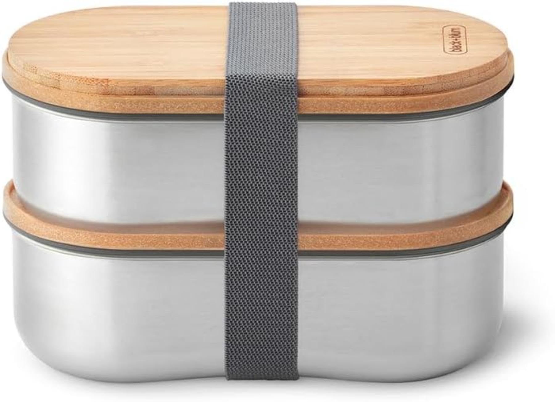BLACK + BLUM - Bento Box Empilable en Inox 2 x 500ml avec Fourchette et Gourde en Acier 600ml - Ensemble Lunch Box avec Couvercle et Bouteille Étanche