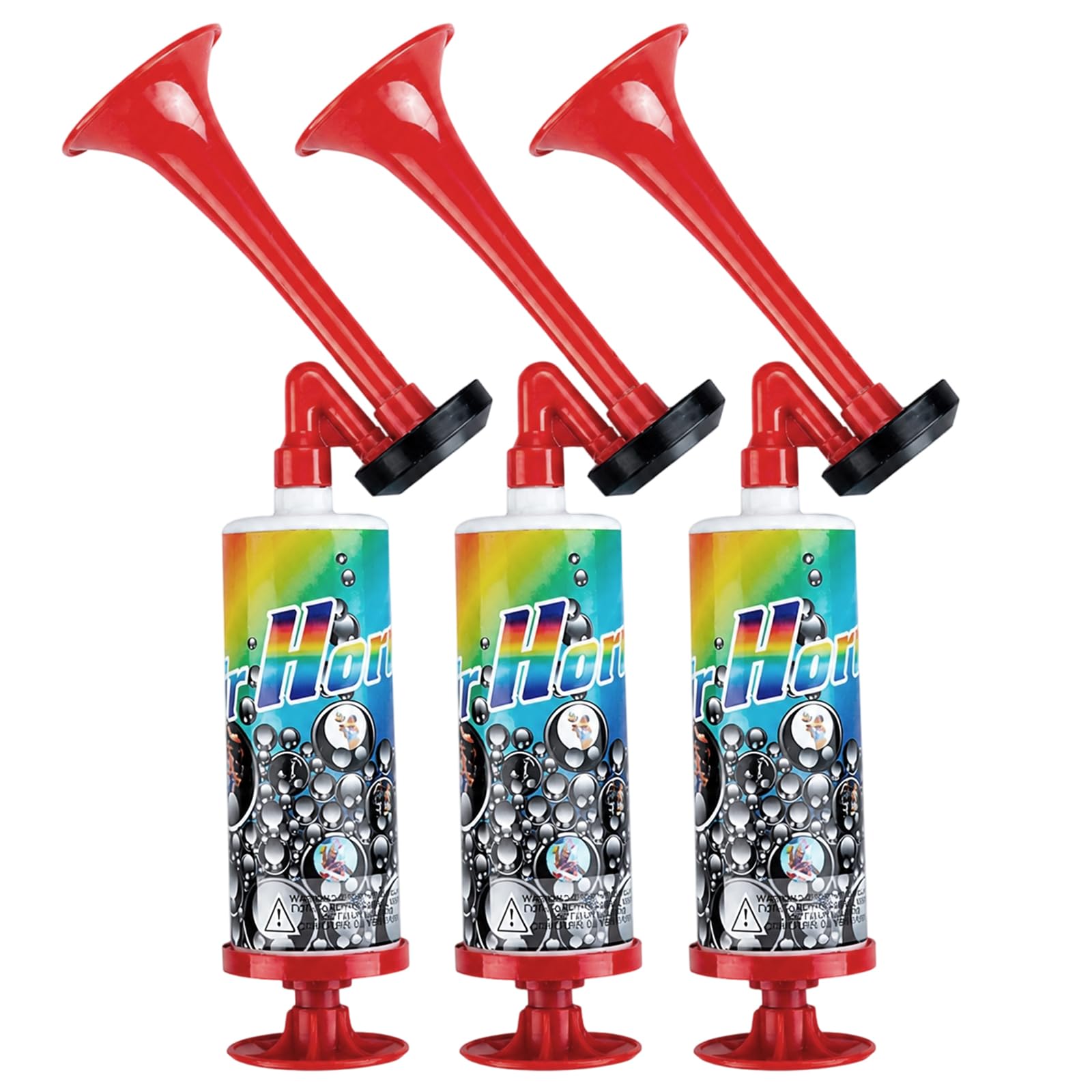 3Pcs Air Horn Handheld, Handheld Air Pump Horn, Air Horns Set, Cheer Horn, Ideal for Sports, Football, Boating, Sports Events, Outdoor Activities