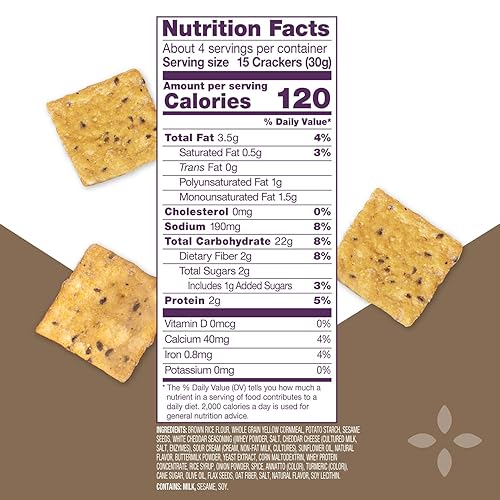 Miniatura 3 de Crunchmaster Galletas de grano múltiple, cheddar blanco envejecido, 4 onzas (paquete de 12)