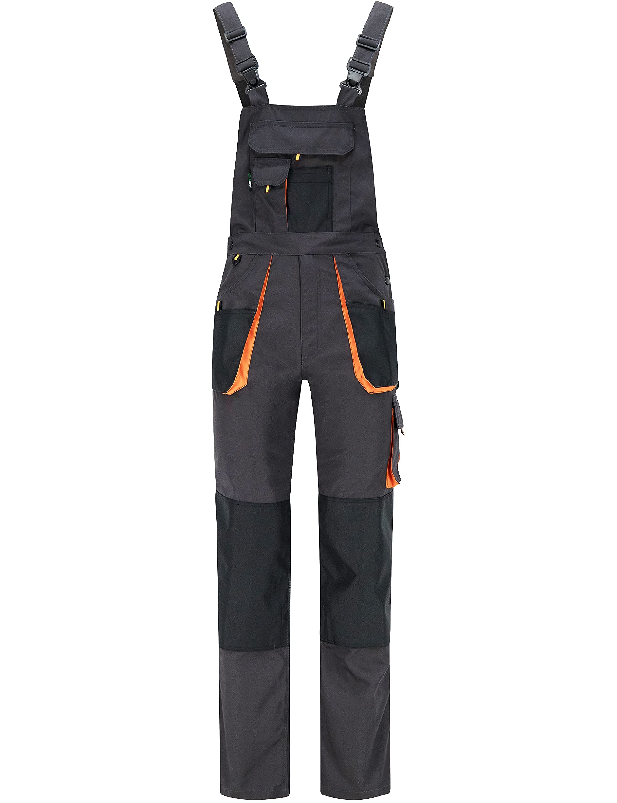 BWOLF Atlas Salopette de Travail pour Homme avec Poches Multifonctions Gris/Orange - Gris - X-Large