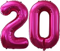 Vista 179 de GOER Globos con el número 80 para decoraciones de fiesta de cumpleaños número 80, globos de helio de aluminio jumbo de 42 pulgadas para 80 Oro rosa