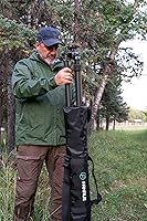 Vista 6 de Fanaue Funda de trípode con compartimentos, 39.4 x 9.8 x 9.8 pulgadas, bolsa de trípode resistente con correas para el hombro, funda de transporte