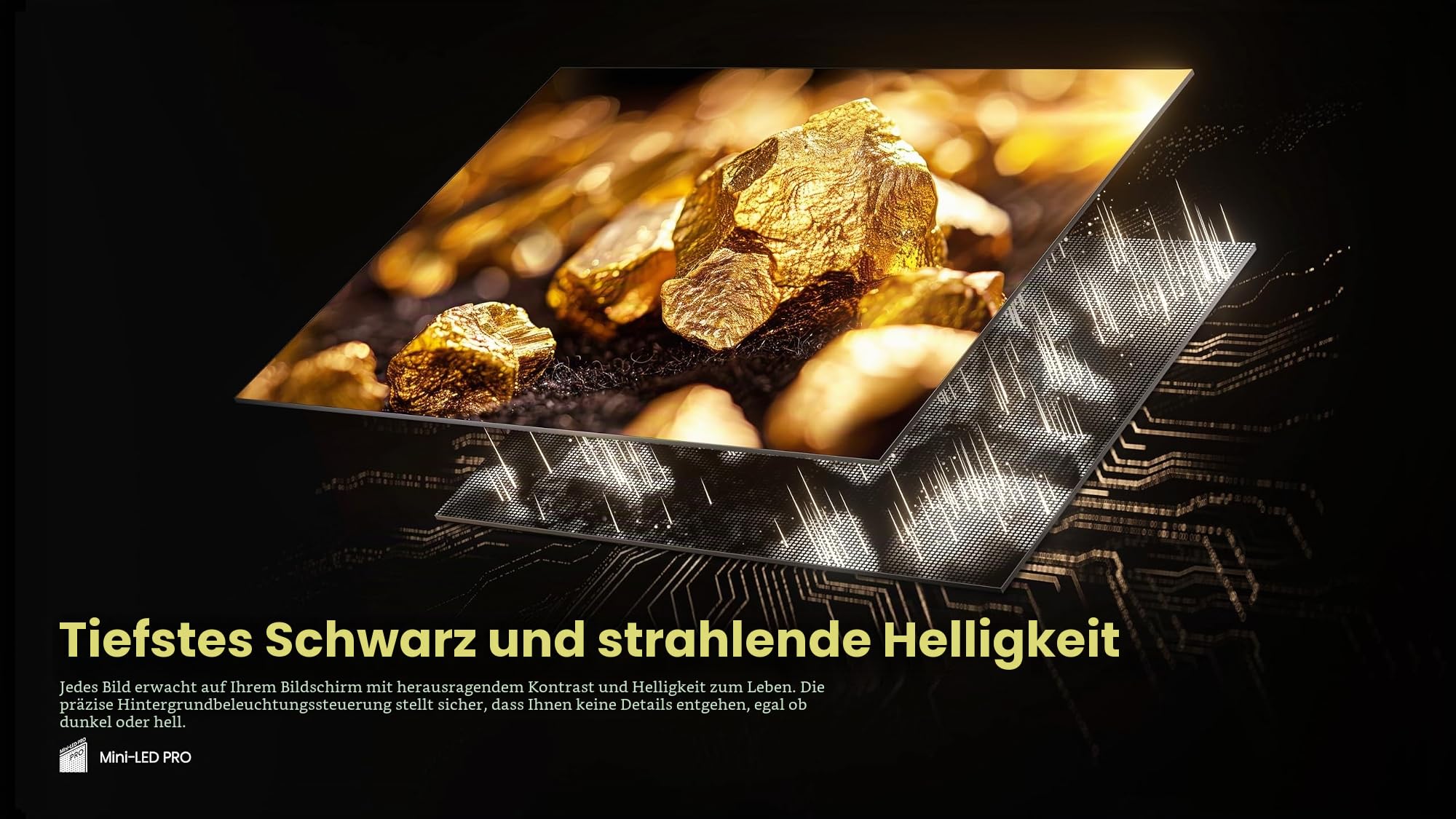 Hisense 65U7Q Pro Fernseher 65 Zoll, 4K Mini LED, Smart TV, Hi-View AI Engine Pro, 165Hz Game Mode Ultra, FreeSync Premium Pro, 2.1.2 ch. Surround Sound, Dolby Vision IQ Atmos, Sprachsteuerung [2025]