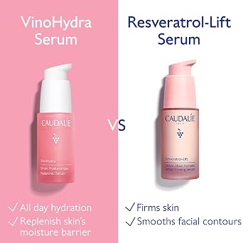 Caudalie VinoHydra Hyaluronic Acid Serum, Hydrating, Soothing, Dermatologically Tested & Vegan - 30 mL