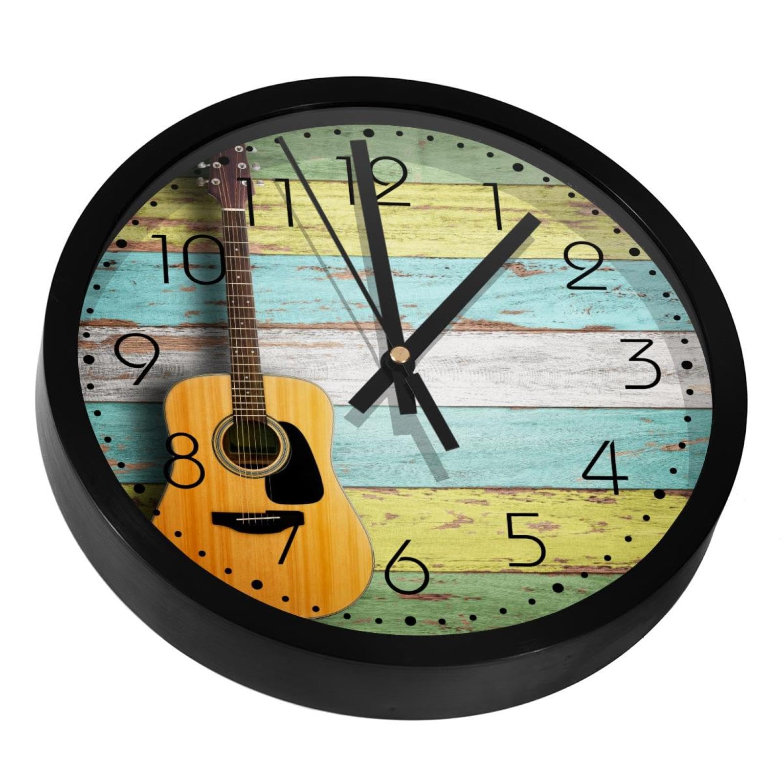 Horloge murale silencieuse guitare contre les nuisances sonores dans la chambre