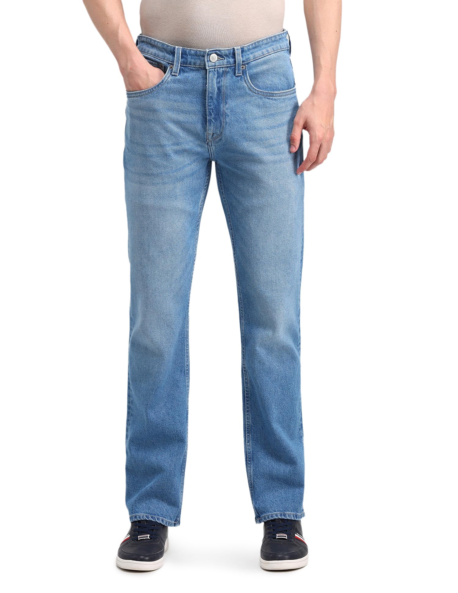 U.S. Polo ASSN. Slim Straight Denim Jeans for Men, Blue Blue 2
