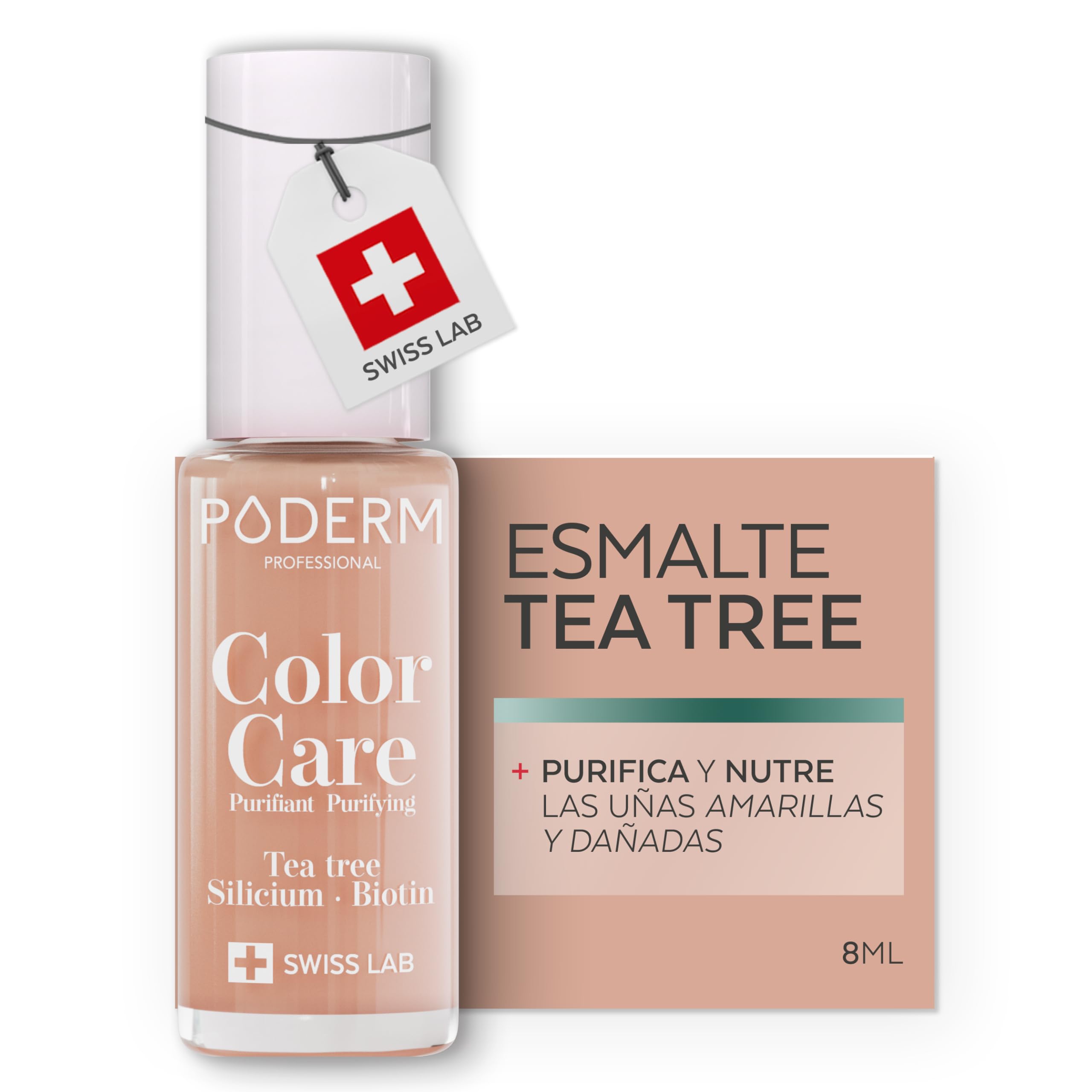 Poderm Esmalte Antimicótico para Uñas - Rojo Negro – 8 ml | Antifúngico con Tea Tree, Silicio y Biotina | Fortalece, Repara y Cubre las Uñas Amarillas y Dañadas | Creado por una Podóloga en Suiza — view 13