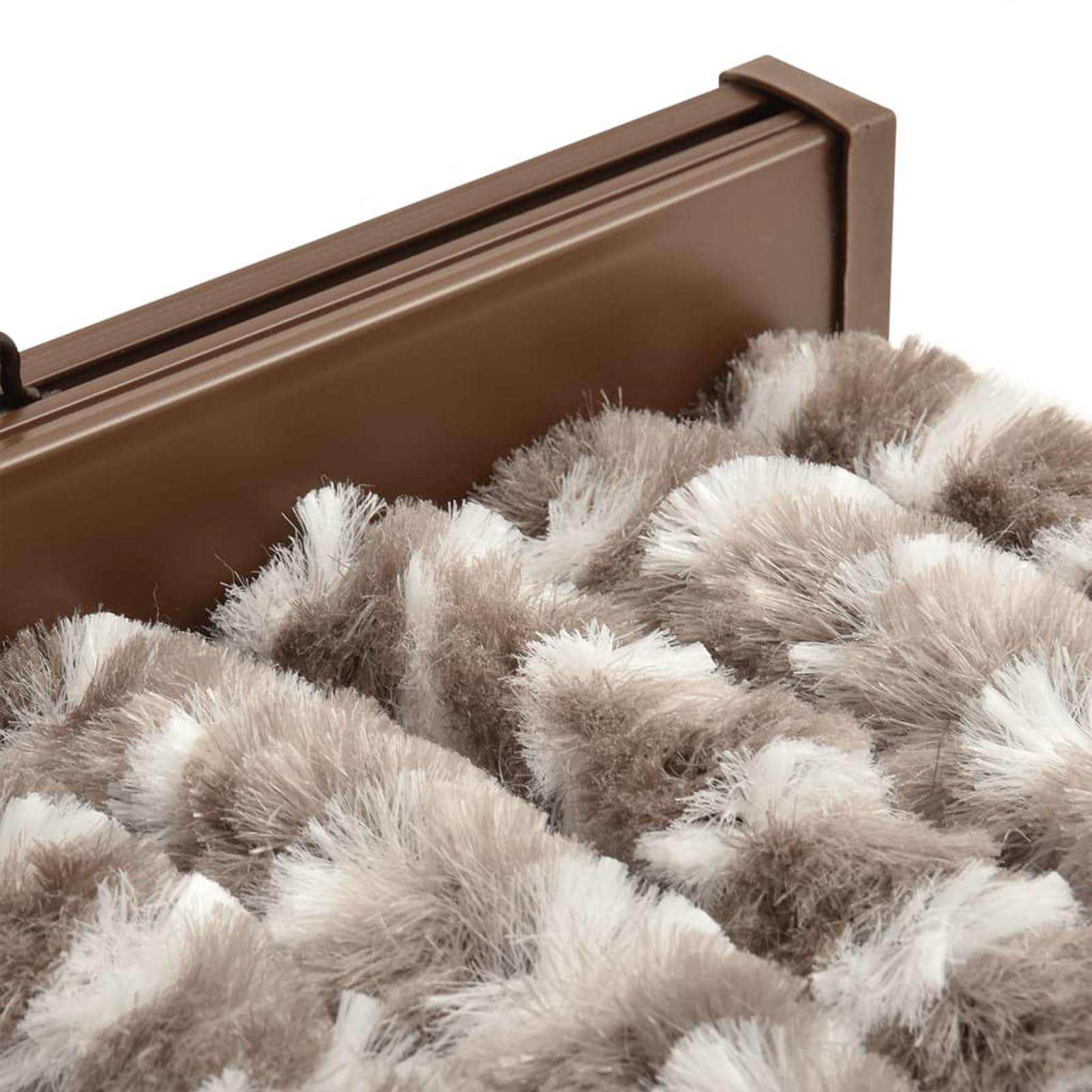 JUDYY Tenda Antimosche Tortora e Bianca 56x200 cm in Ciniglia,Tenda Antimosche per Finestre e Porte Leggera Resistente all'Acqua Silenziosa Zanzariera Antiisetti-377403