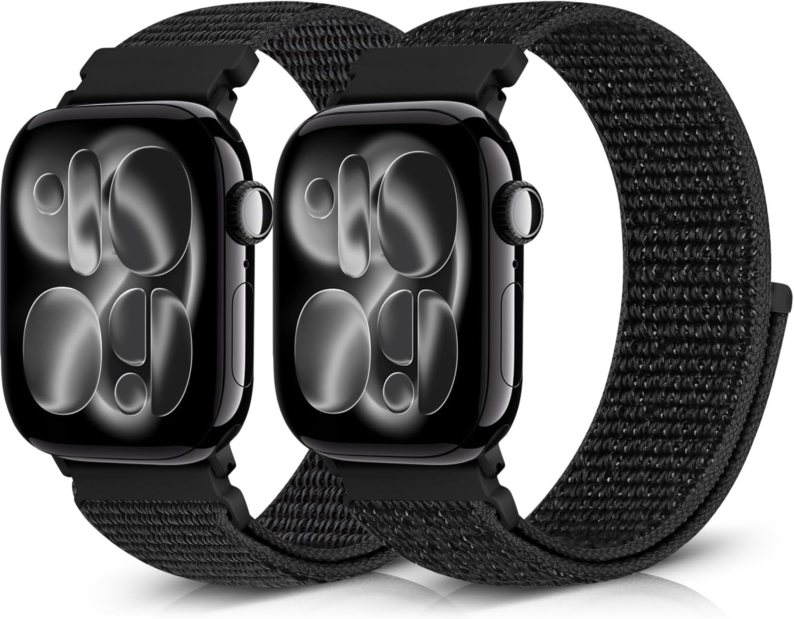 Runostrich Nylon Sport Strap Compatible with Apple Watch Strap 49mm 46mm 45mm 44mm 42mm 41mm 40mm 38mm Women Men, Adjustable Solo Loop Bands for iWatch Series 11 10 9 8 7 6 5 4 3 SE Ultra, 2 Pack