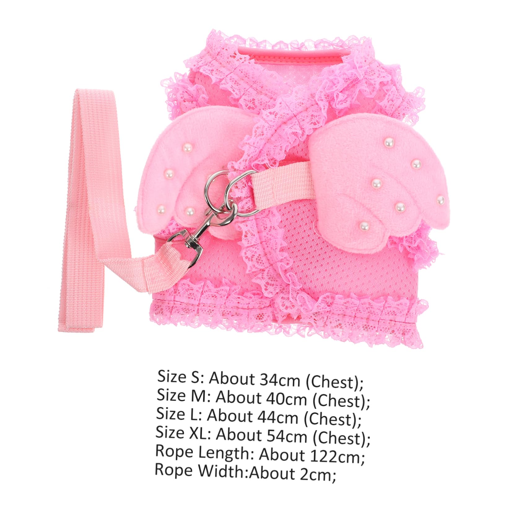 CIYODO Adorable Pet Vest Harness for Cats and Dogs Fashionable Pink Chest Strap No Pull Design for Comfortable Walking and Outdoor Adventures