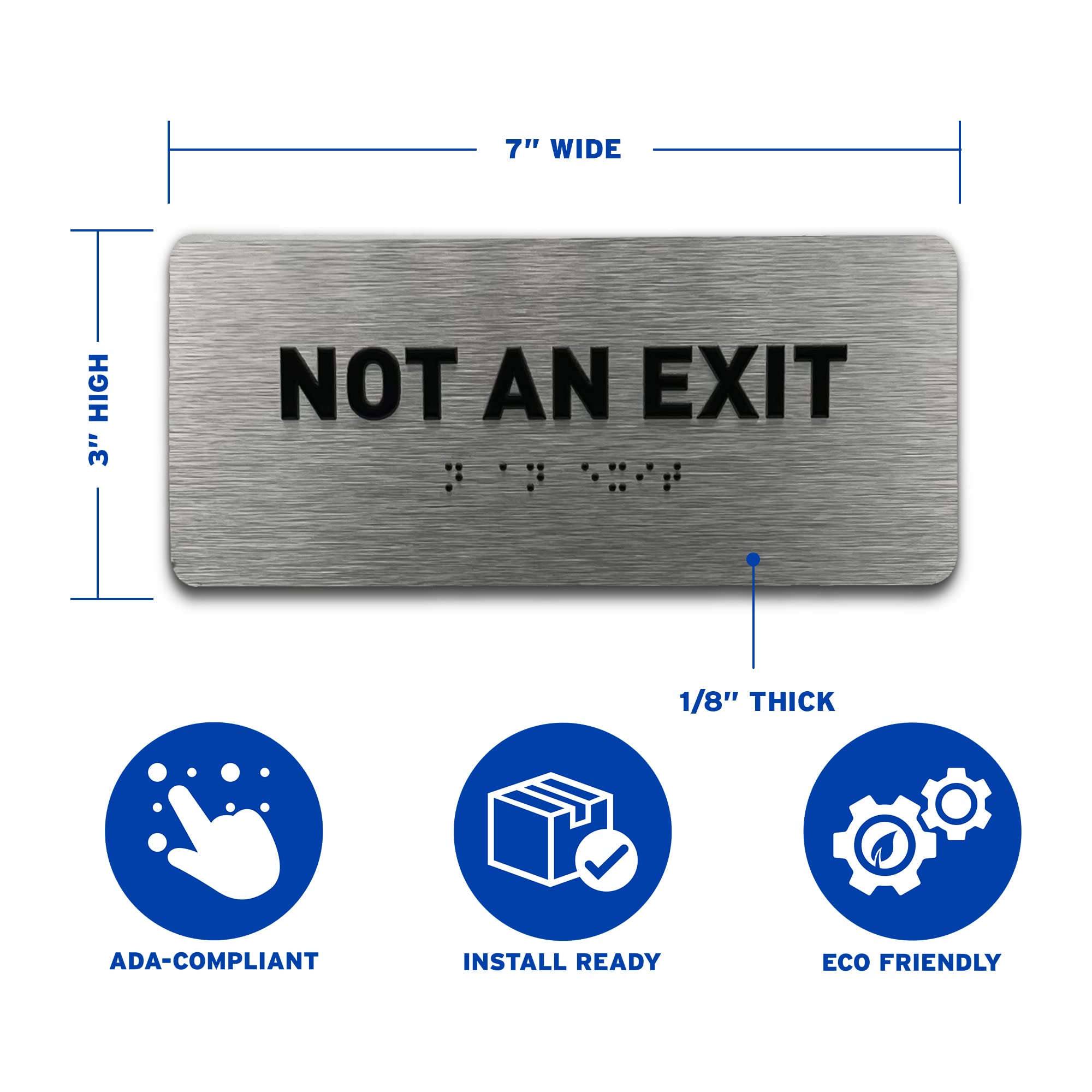 Amazon.co.jp: g102e Not An Exit ID Ada準拠Sign 36カラーオプション