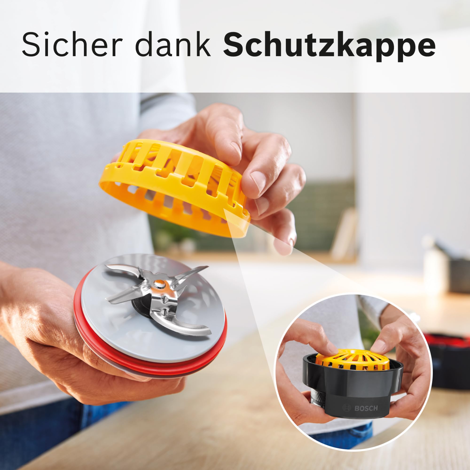 Bosch Zerkleinerer Set MUZS68CG, Zubehör passend für Küchenmaschine Serie 6, Serie 8, OptiMUM, Zerkleinern von Eiswürfeln, Kaffeebohnen, Hacken, Mahlen