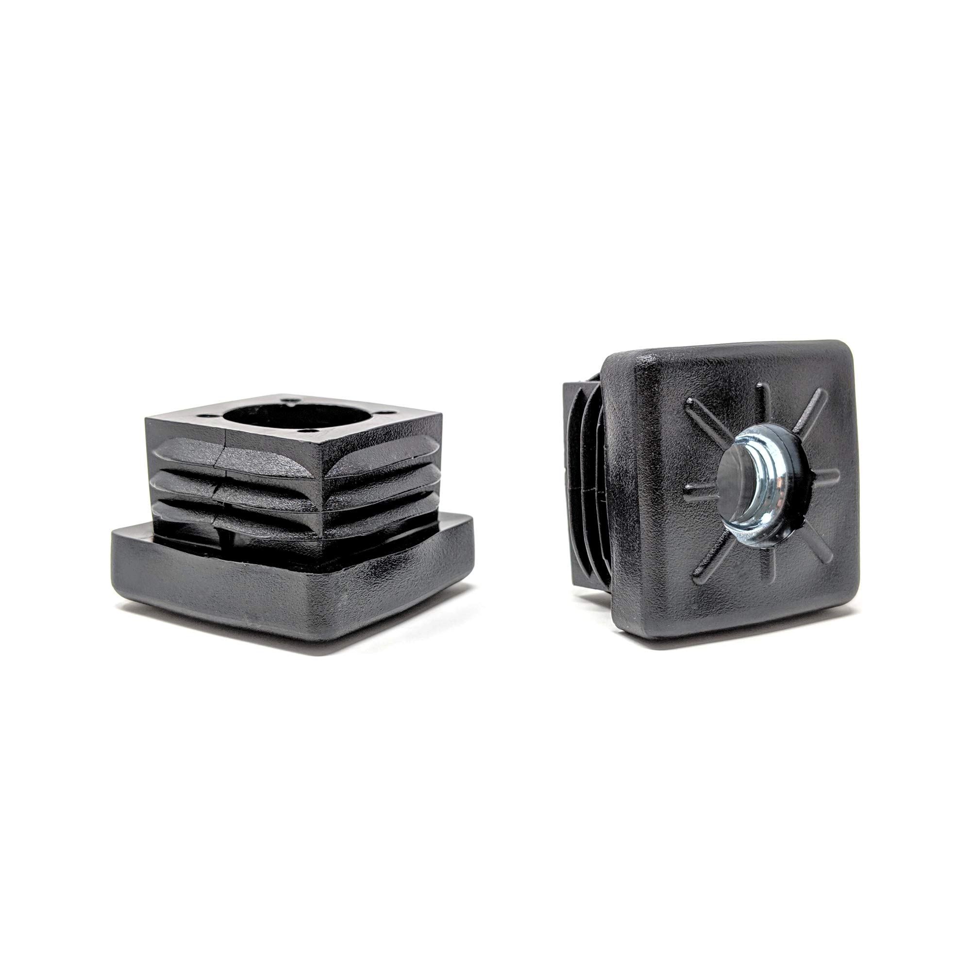 Keay Vital Parts Black Inserts For Square Tubes With M10 Metal Thread. Made In Germany (, 30X30mm, Pack Of 36).See 2Nd Image For Dimensions