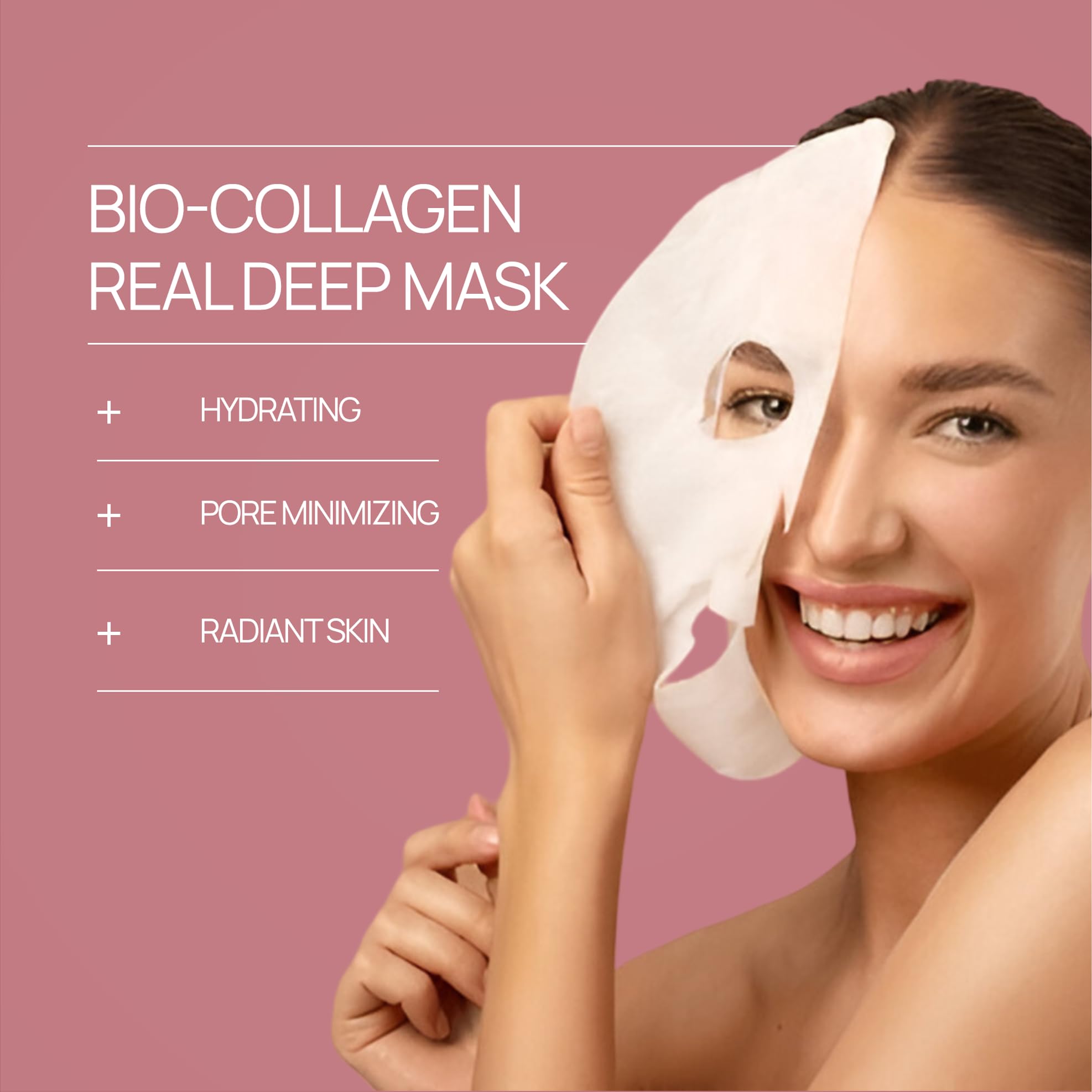 Amazon.com : NUVODERMA Bio Collagen Face Mask (5 Pack), Overnight Deep Hydrating Collagen Mask for All Skin Types, Anti-Aging Collagen Sheet Mask, Helps to Minimize Wrinkles, Restores Skin Elasticity & Plumpness :