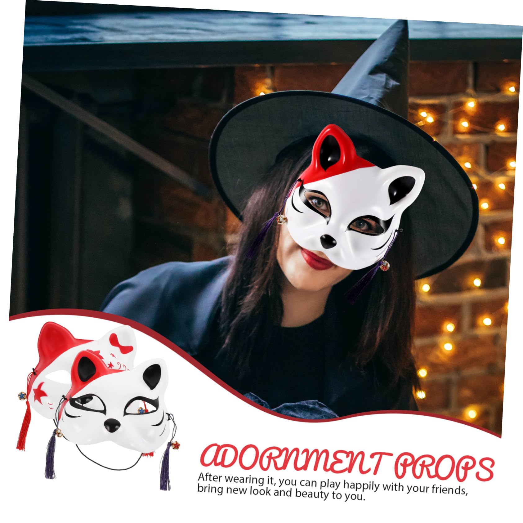 Alasum 10pezzi Maschera Animale Mezza Faccia Per Ragazzo Ragazza Di Maschere Da Cosplay Tema Gatto Per Feste Halloween e Performance