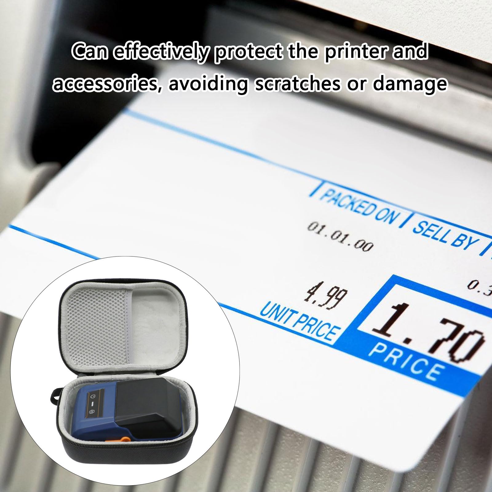 Cloudool Storage Bag For T50M Bluetooth-compatible Label Maker Scratchproof Bag Protector Case With Inner Pocket