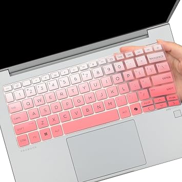 Keyboard Cover for HP ProBook 440 G11 14 inch Laptop/ProBook 445 G11 14-inch Laptop Accessories Keyboard Protective Cover Skin NOT Fit HP ProBook 440 445 G10/G9/G8/G7/G6/G5-Ombrepink