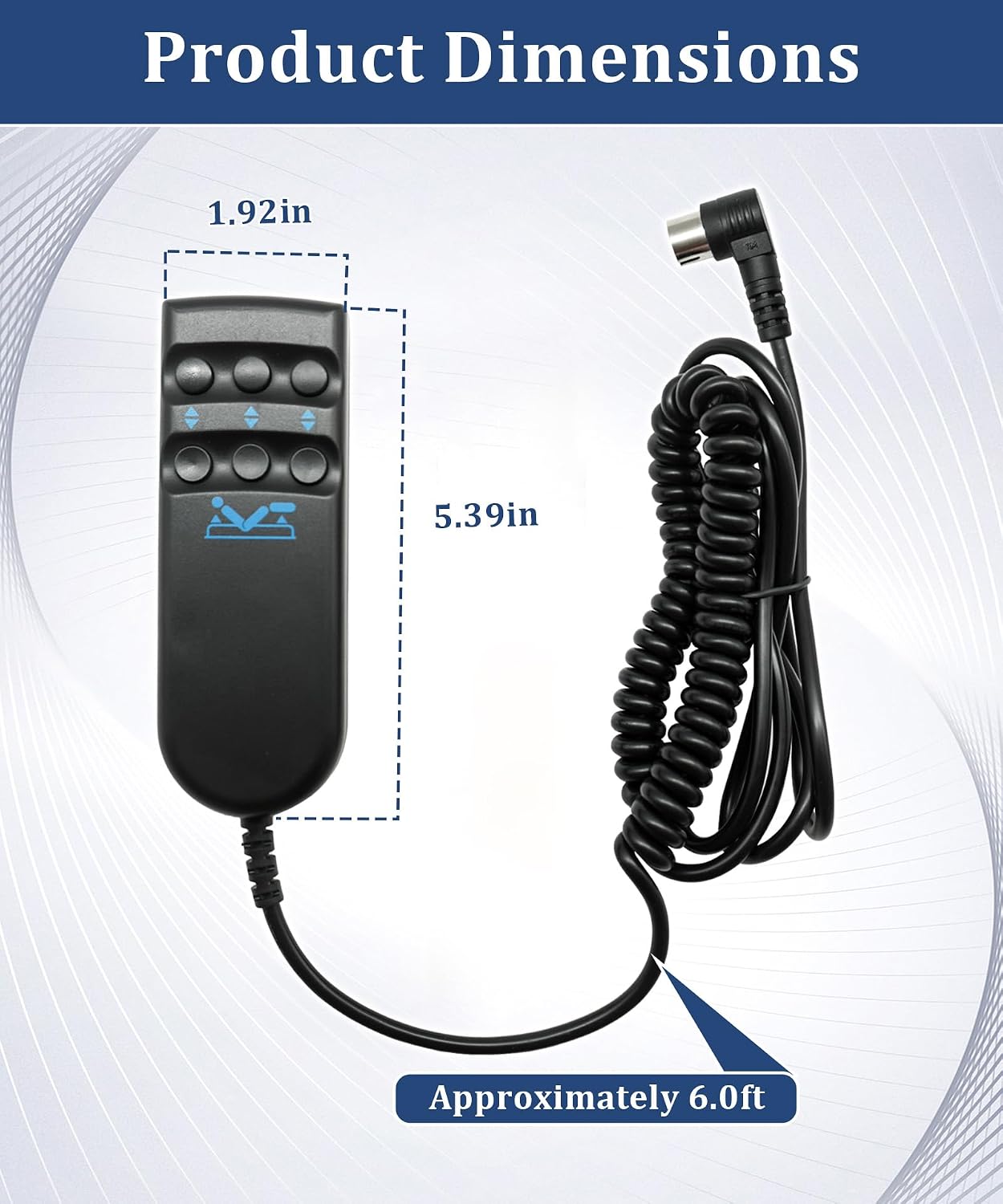 2026 New 6 Button 5 Pin Bed Remote Hand Controller for Electric Bed image 5