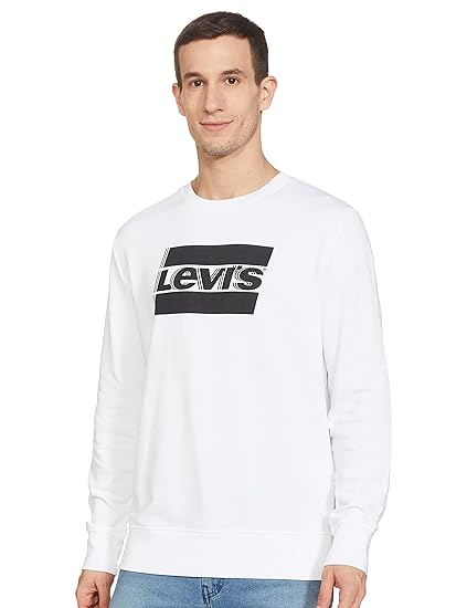 Men's Brand Logo Printed Crew Neck Sweatshirt