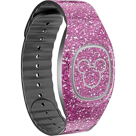 Enchanting Disney MagicBand+ Decal: Dazzle in Sparkling Pink Glitter