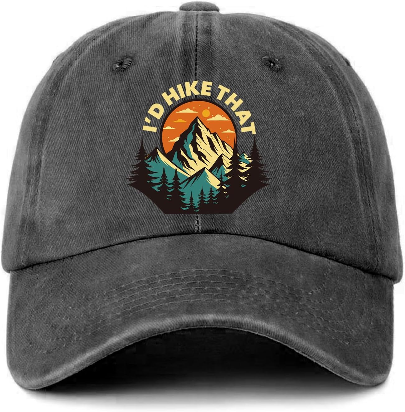 Funny Hiking Hat I’d Hike That Retro Mountains Printed Baseball Cap Classic Cotton Adjustable Washed Baseball Hat for Men Women Great Trucker Hat Gift for Dad Mom Friend Camper Hiking Lover Funny Hiking Hat I’d Hike That Retro Mountains Printed Baseball Cap Classic Cotton Adjustable Washed Baseball Hat for Men Women Great Trucker Hat Gift for Dad Mom Friend Camper Hiking Lover