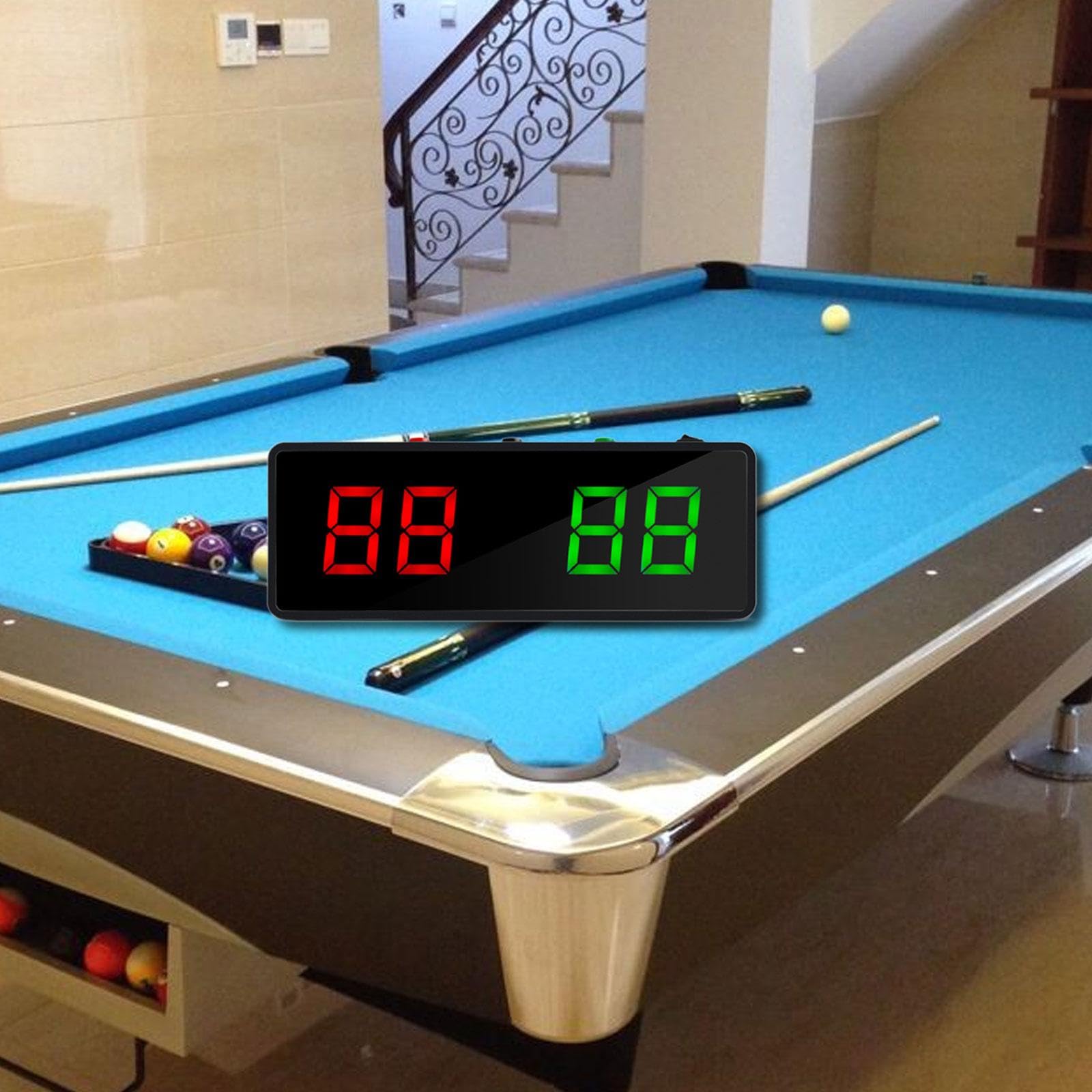 Colaxi Billiard Electronic Scoreboard Digital Scoreboard Competition Premium Scoring Professional Versatile Practical Rechargeable, Without Iron Bracket