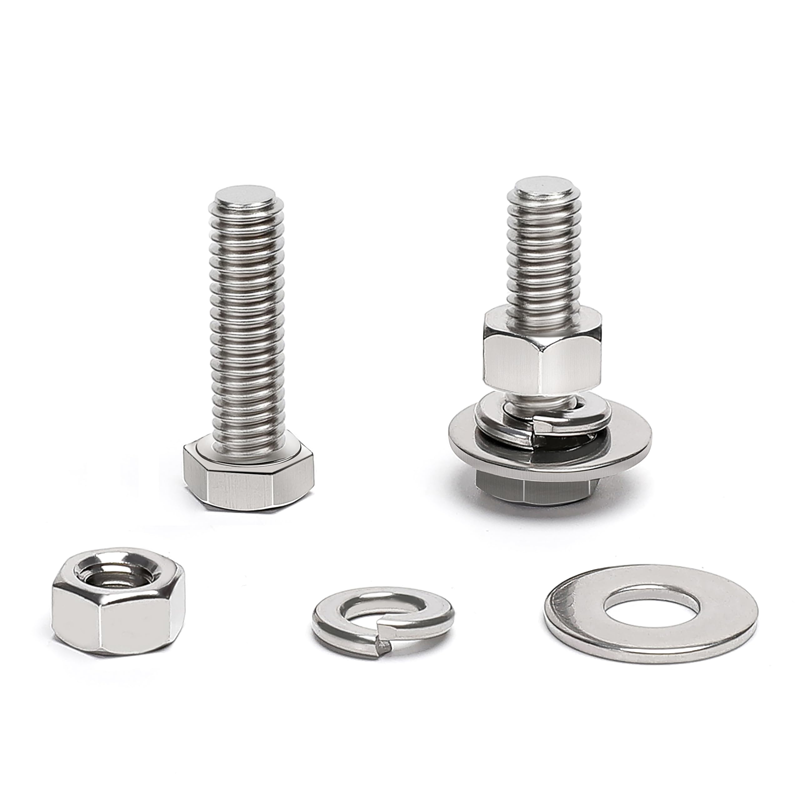 Stainless Steel Hex Bolts & Nuts - 20 Sets -15