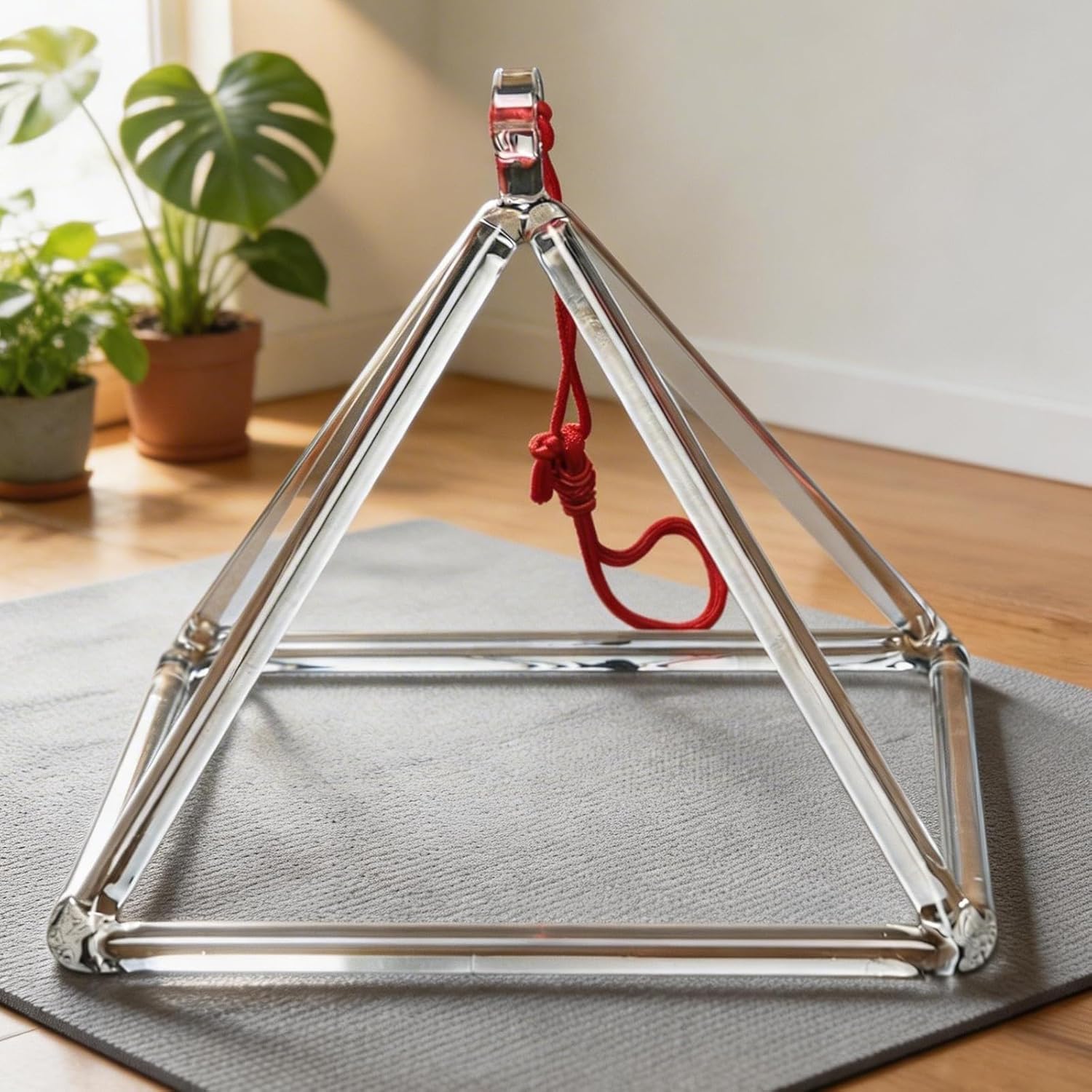 ENERGYSOUND Klangpyramide aus Quarzkristall, 20 cm, Klangschale aus Kristall, Klangheilung und Yoga-Meditation