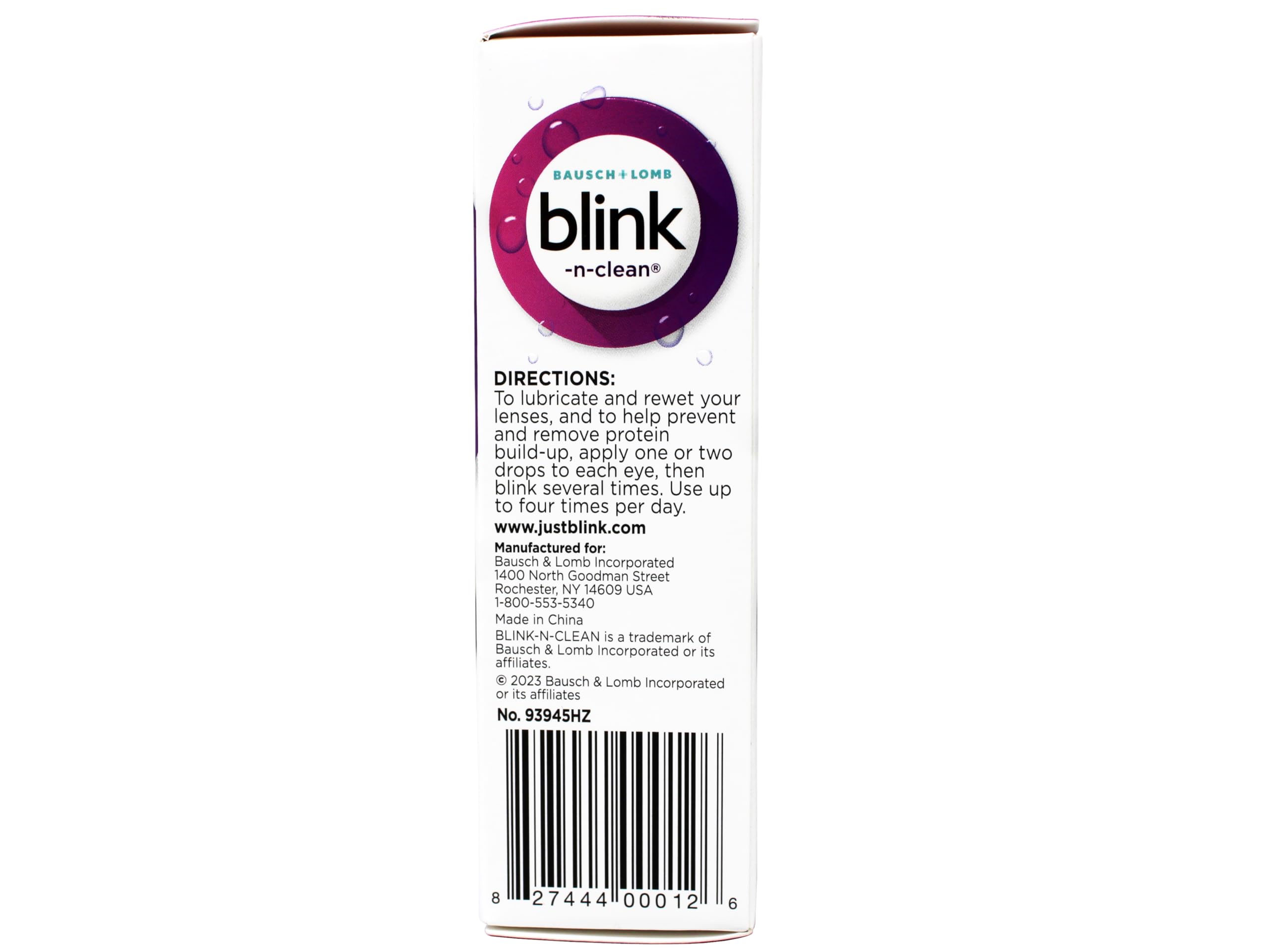 Blink Contacts Lubricating Eye Drops 0.34 fl oz and Blink-N-Clean Lens Drops 0.5 fl oz, Dual Moisturizing and Lens Cleaning Solution for Soft & RGP Lenses — Amazon image 3