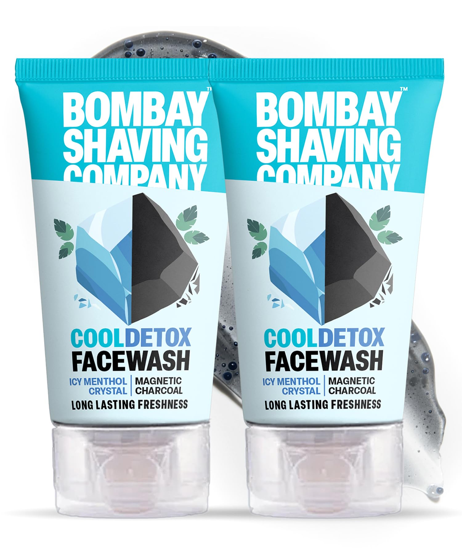 BOMBAY SHAVING COMPANY Cool Detox Facewash for Men | 150g x 2 | Excess Oil Control Face Wash