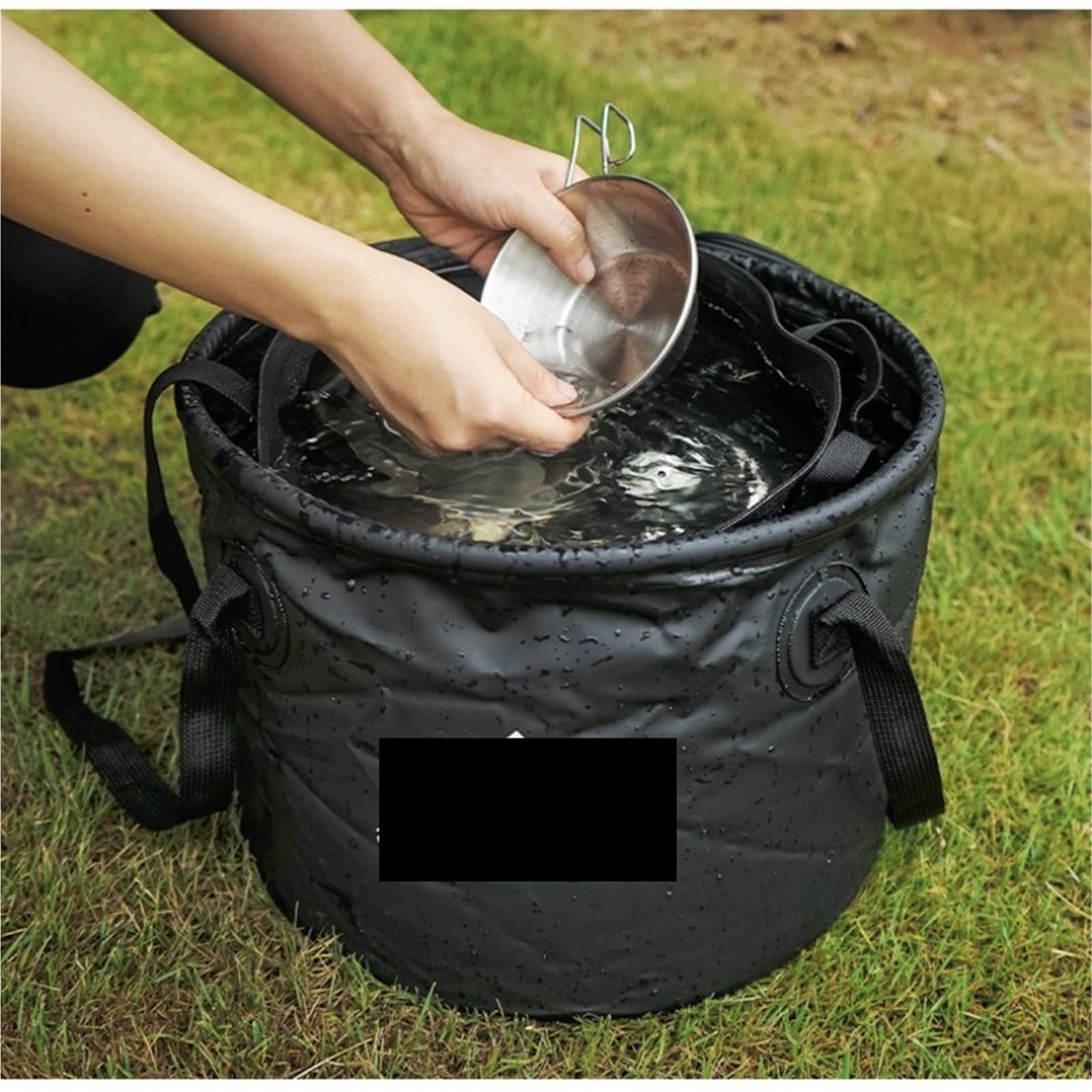 Camping Pliant Seau 30L évier étanche avec crépine | Bassin pliable Camping Randonnée Pêche, avec conception de crépine