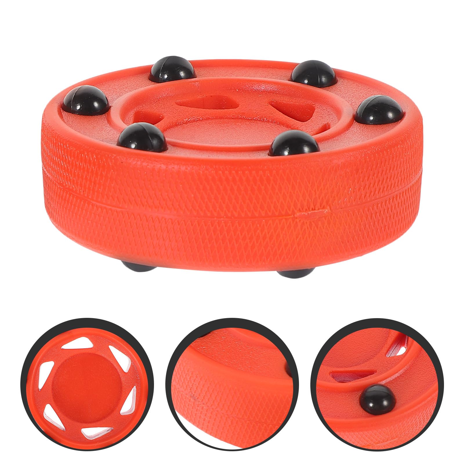 YARNOW Puck da Hockey su Rotelle Rosso, 2 Pezzi, Allenamento e Gara