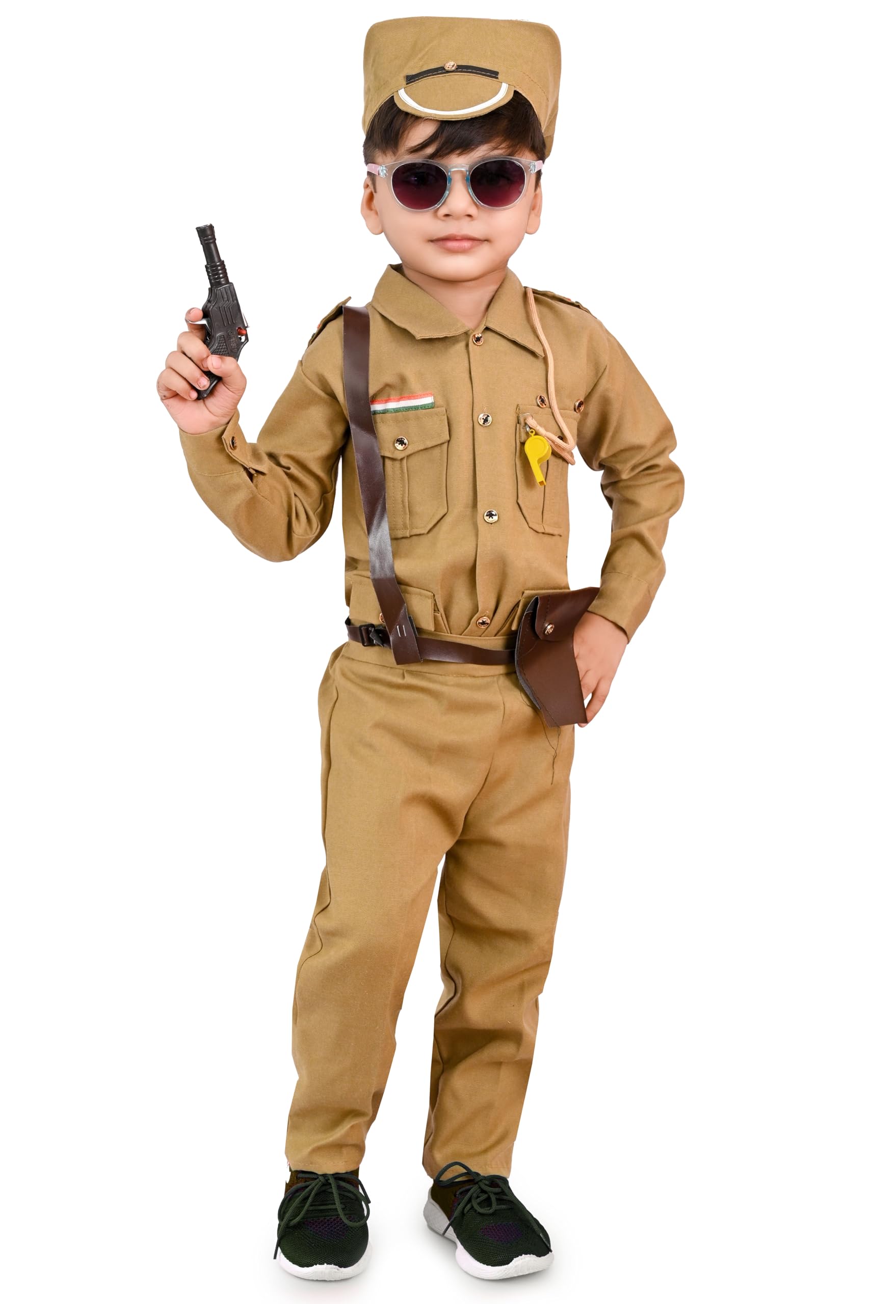 FN BRIGHT Cotton National Hero Costume | Police Costumes For Kids | Our Helper Costume For Boys & Girls (1-2 Year),Khaki (B0CW6DS43P) Amazon Price History, Amazon Price Tracker