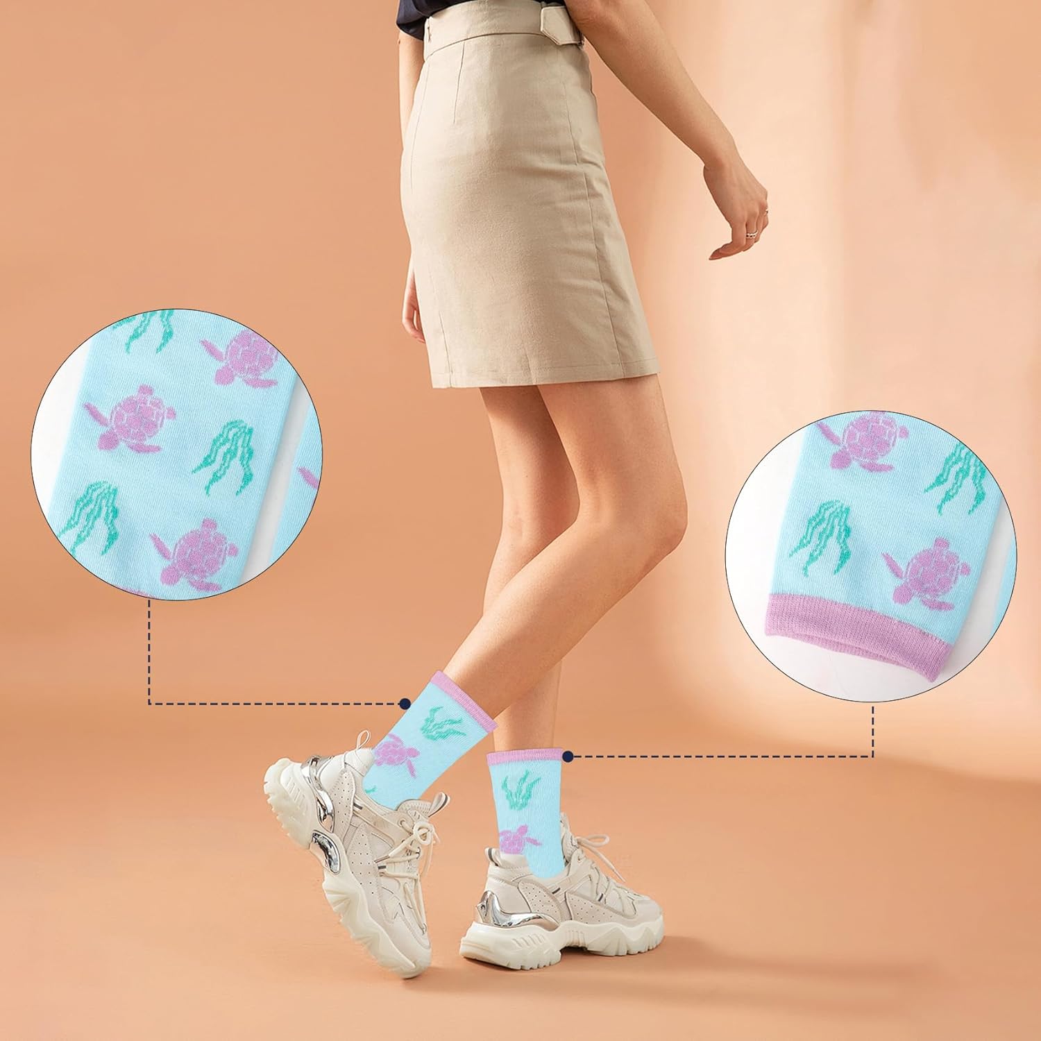 Sea Turtle Gifts for Women and Girls Cute Funny Turtle Lovers Themed Accessories Socks Presents Christmas Stocking Stuffers Birthday Xmas White Elephant Galentines Graduation Mothers Day Gifts - Image 4