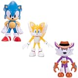 Sonic The Hedgehog 2&period;5 Inch Articulated Action Figures from Wave &num;21 3-Pack - Includes Sonic&comma; Tails&comma; and Fang - Each Figure Has 5 Points of Articulation