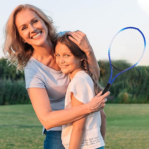 Miniatura 3 de BESPORTBLE Juego de raqueta de tenis ligera de ferroaleación, deportes al aire libre con cabeza ovalada para principiantes y niños, entrenamiento de