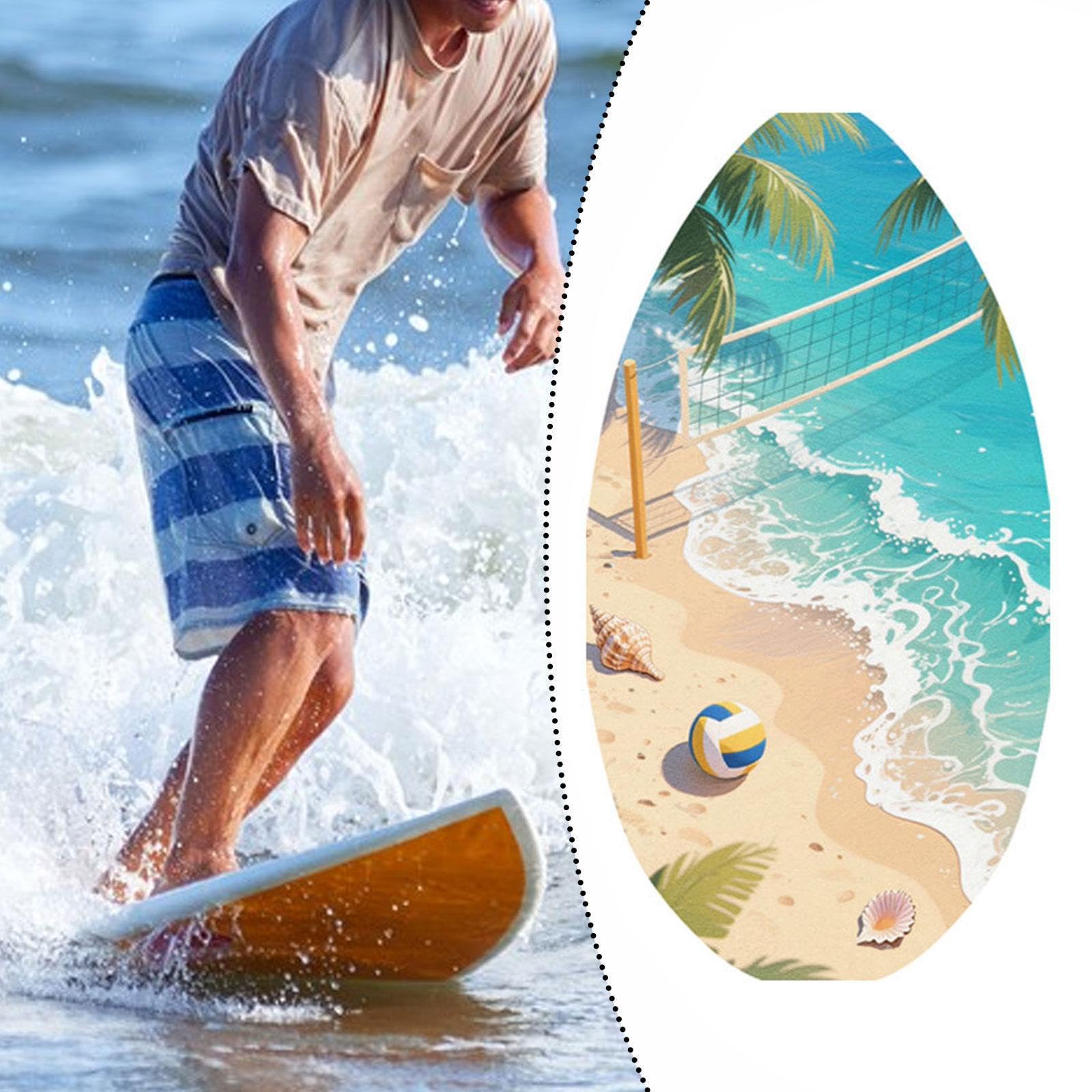 Skimboard mit Hochglanzbeschichtung für Jugendliche Und Erwachsene Leichtes Bodyboard Aus Holz für Sommer Und Wassersport