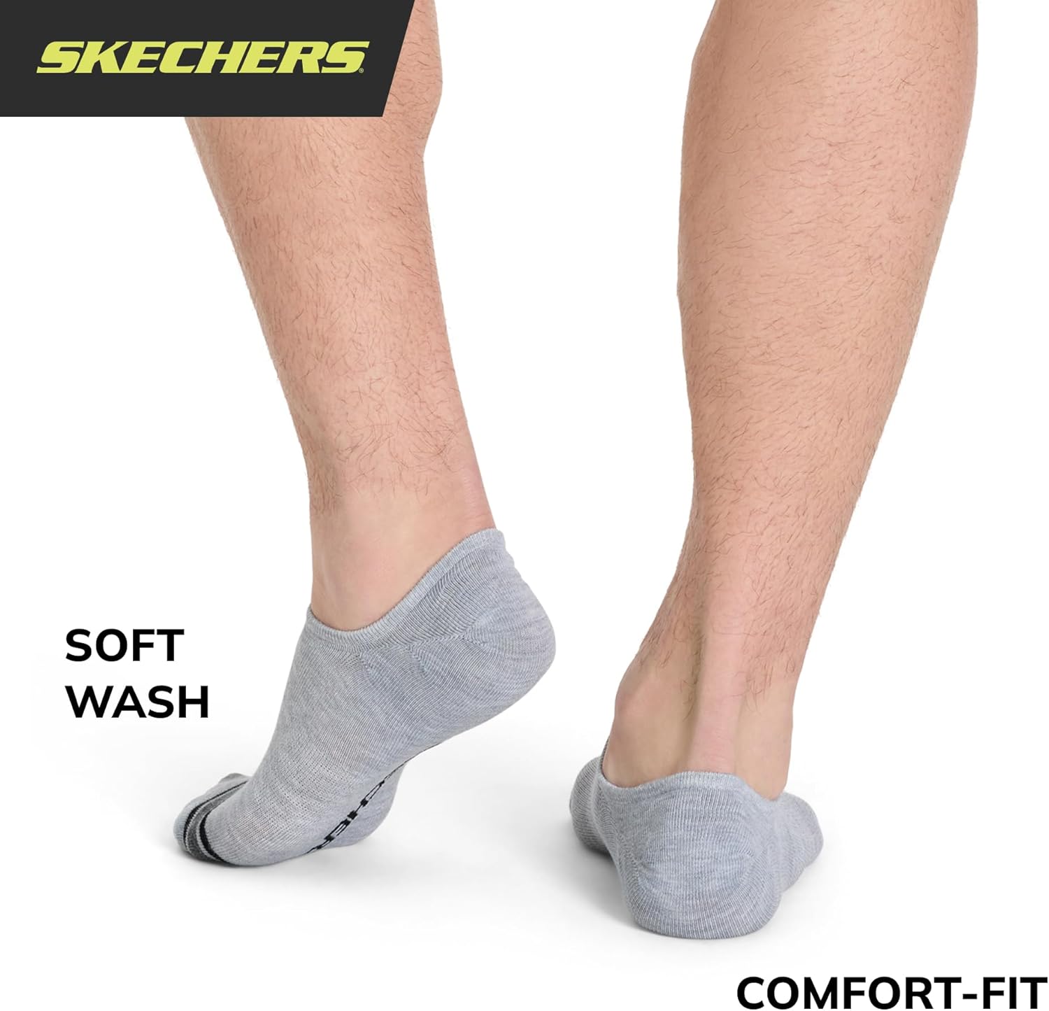 Skechers Men's Slip-ins 6-pack Performance No Show Socks, Lightweight & Breathable, Comfort-fit - Image 4