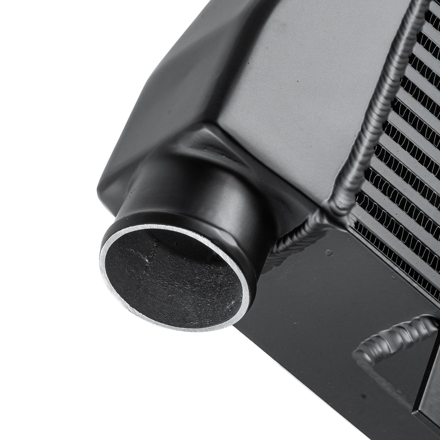 Universal Twin Turbo Intercooler 24"x9"x3.5" Core Size (2 in /1 Out) 2.5" Inlet, 3" Outlet, Bar&Plate Custom