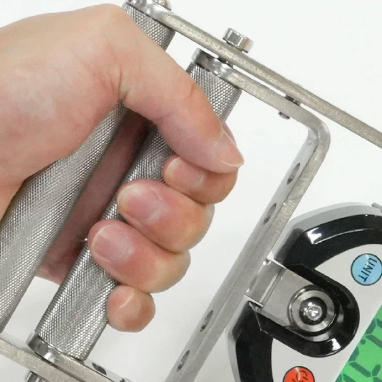 Medidor Electrónico de Fuerza de Agarre con Marco de Acero Inoxidable y Lectura Clara para Entrenamiento de Mano y Dedos Adecuado para Oficina y Viaje