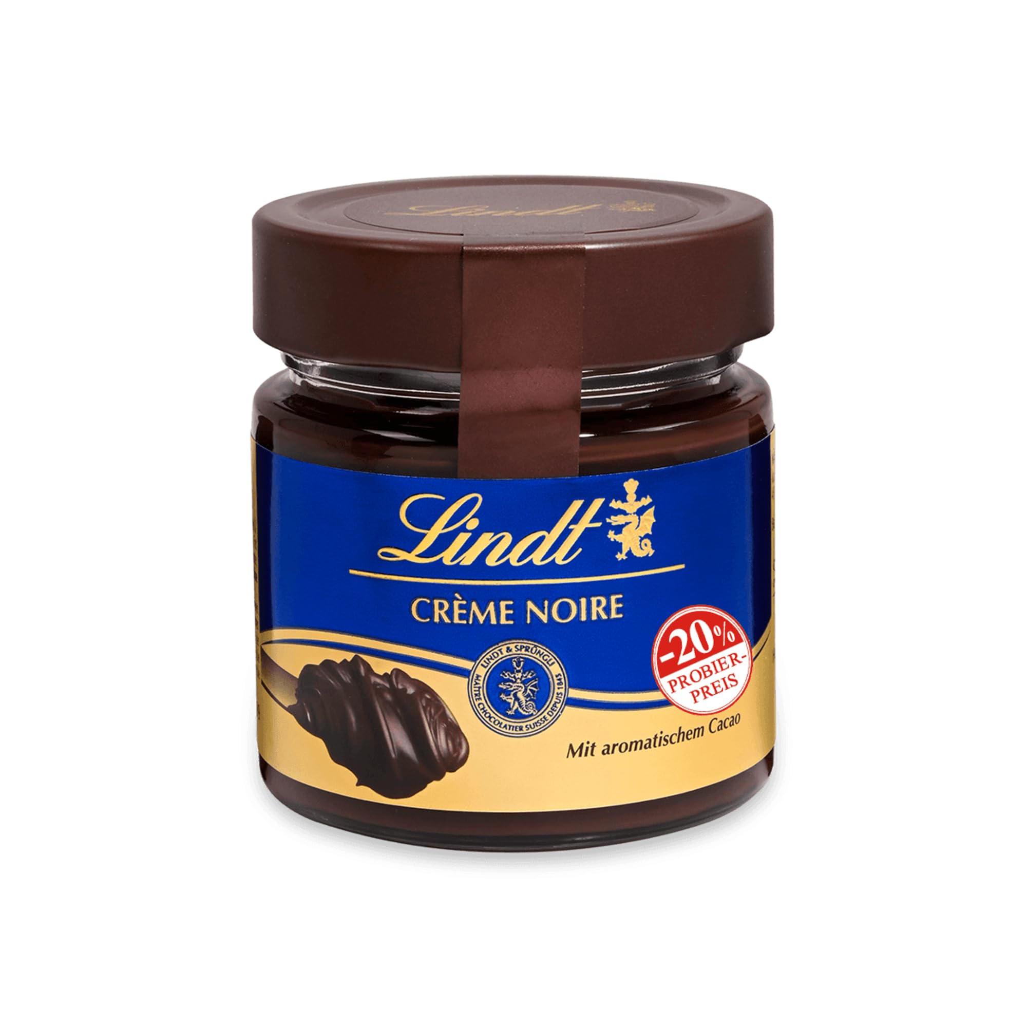 Lindt Schokolade | Brotaufstrich Crème Noir, Promotion | 220g | Feinherber Kakaocrème Brotaufstrich mit aromatischem Kakao | Schokoladen-Brotaufstrich | Schokoladengeschenk