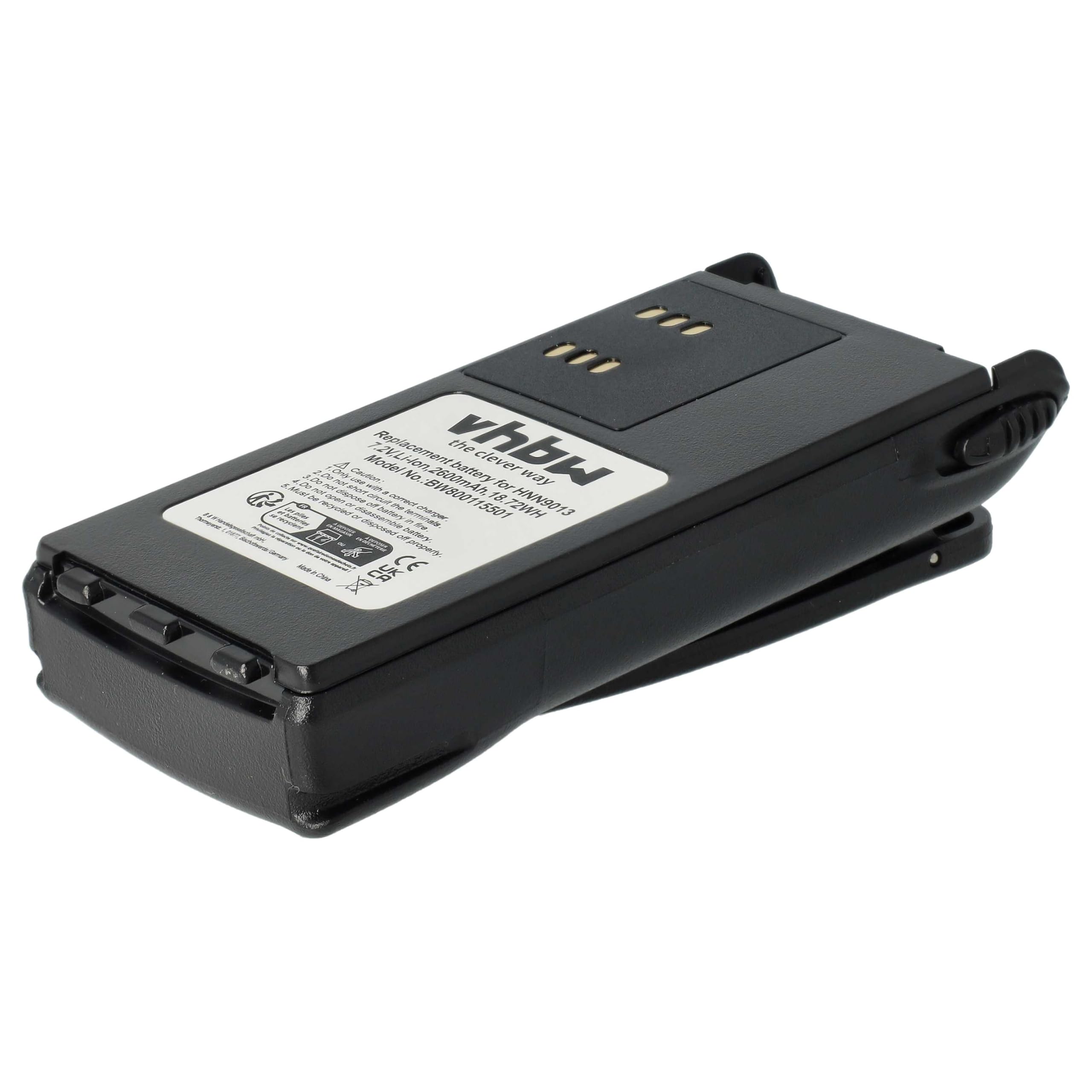 vhbw Batterie Compatible avec Motorola GP140, GP320, GP328, GP338, GP340, GP360, GP1280, GP240, GP280 Radio Talkie-walkie (2600mAh, 7,4V, Li-ION)